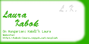 laura kabok business card